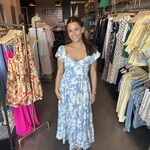tcec Floral Back Cutout Midi Dress