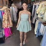 tcec Striped Strapless Mini Dress