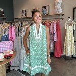 entro Sleeveless Patterned Mini Dress