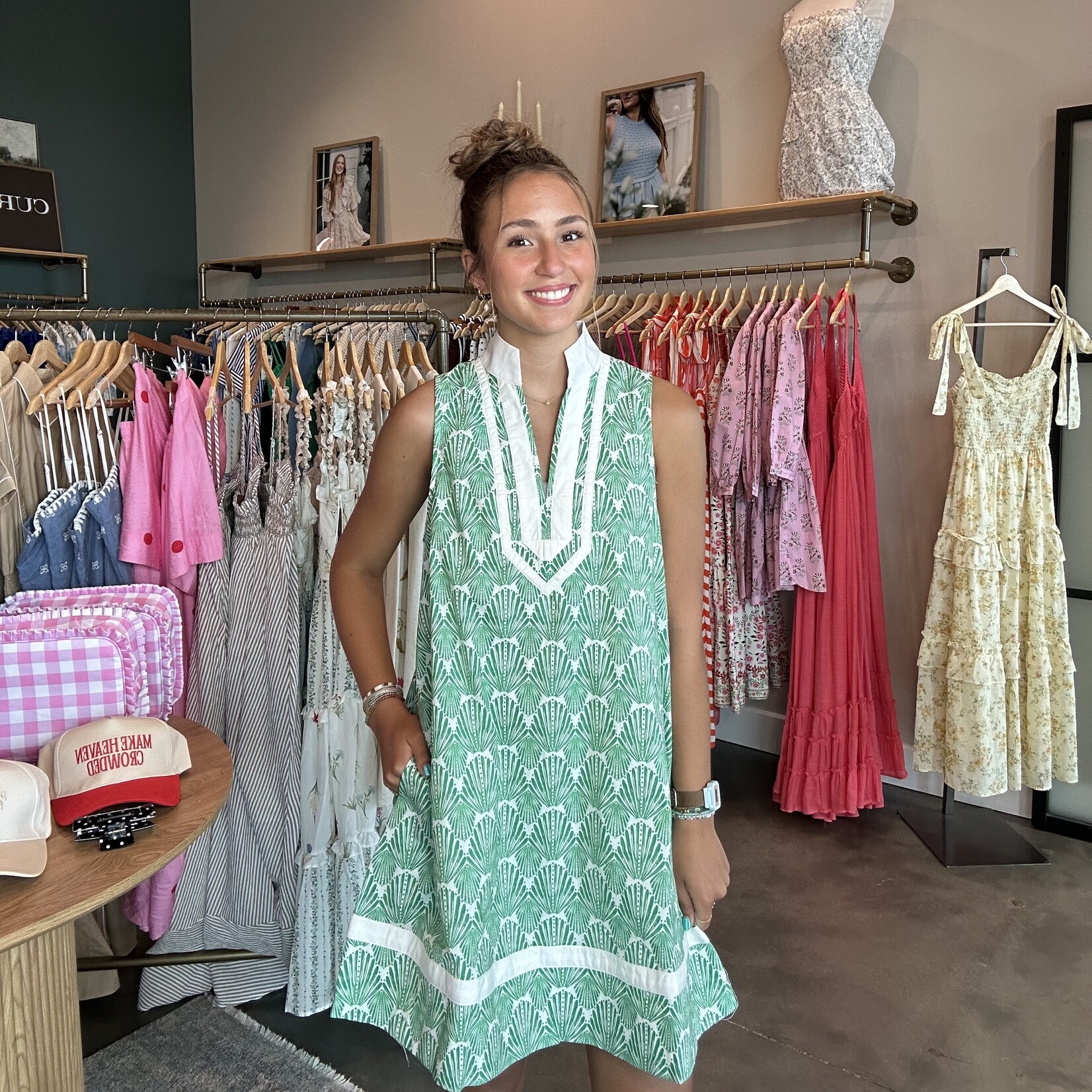 entro Sleeveless Patterned Mini Dress