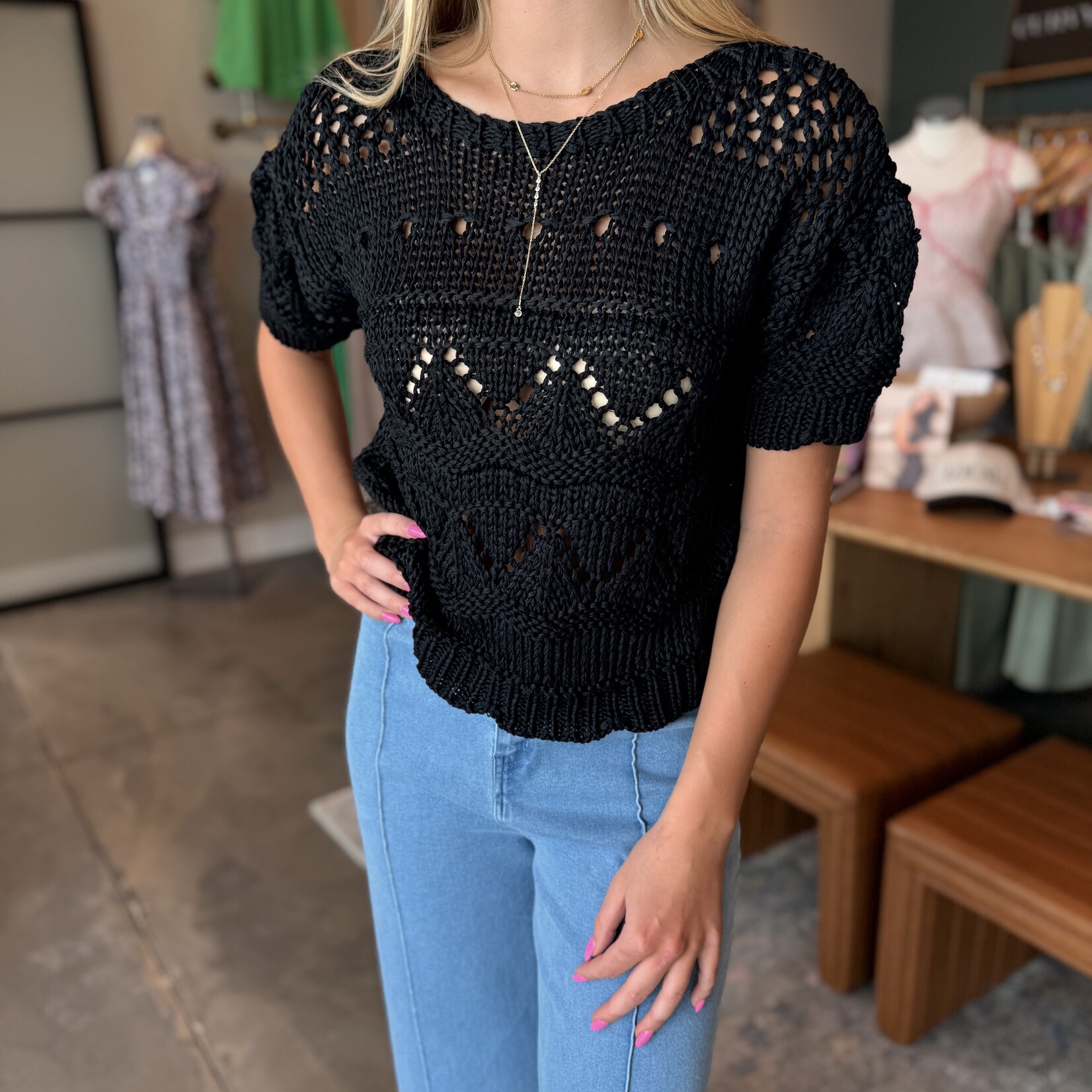 Sadie & Sage Annette Open Knit Sweater