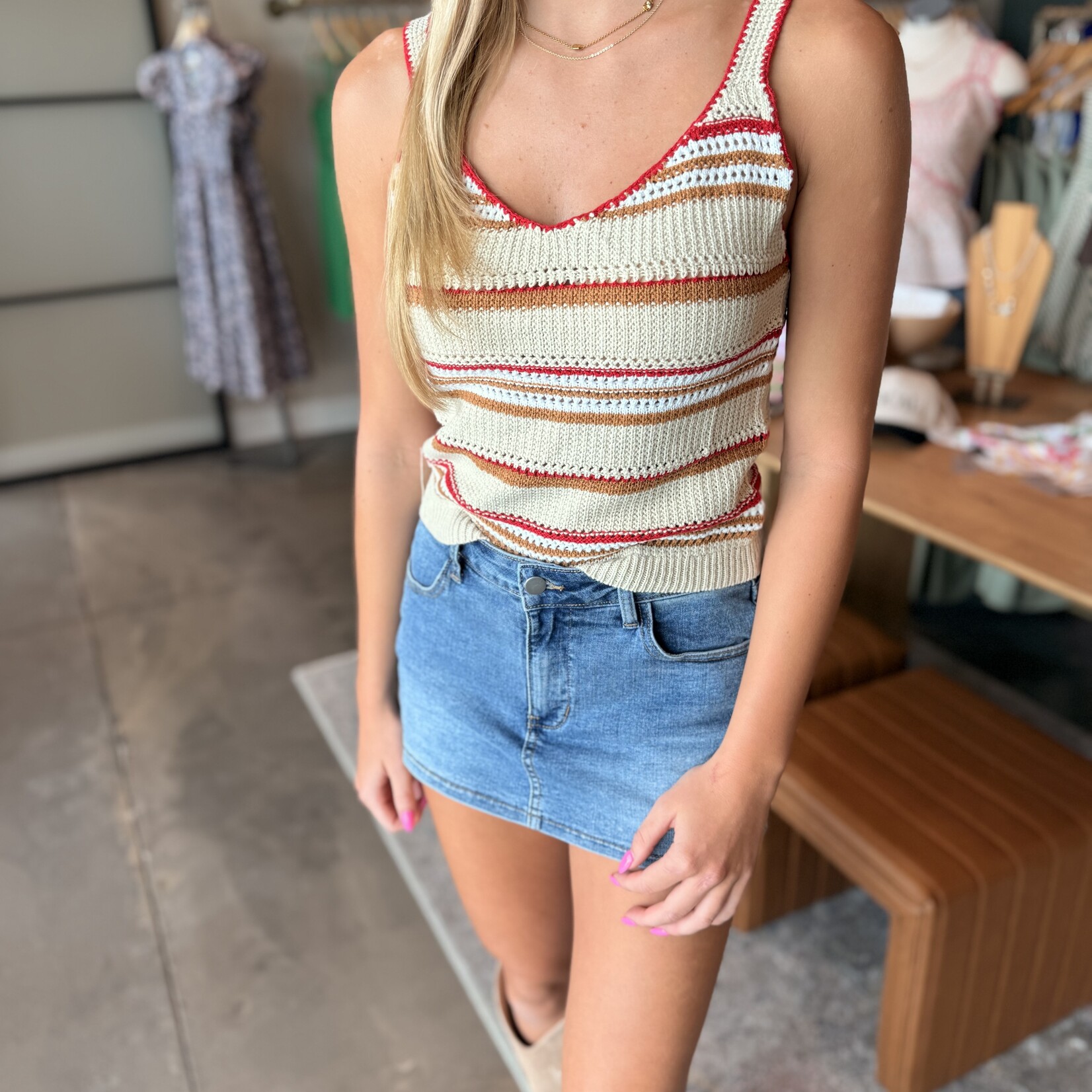 Sadie & Sage Copper Cloud Sweater Tank