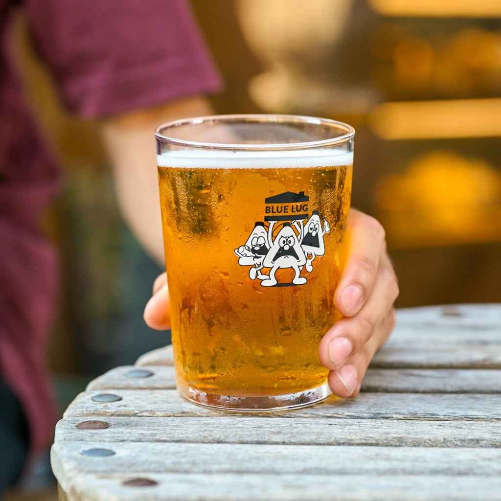 りんごろーグラス BLUE LUG All-Star Pint Glass (510ml) - Brockton Cyclery