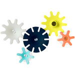 Boon Cogs Water Gears Bath Toy - Navy/Yellow