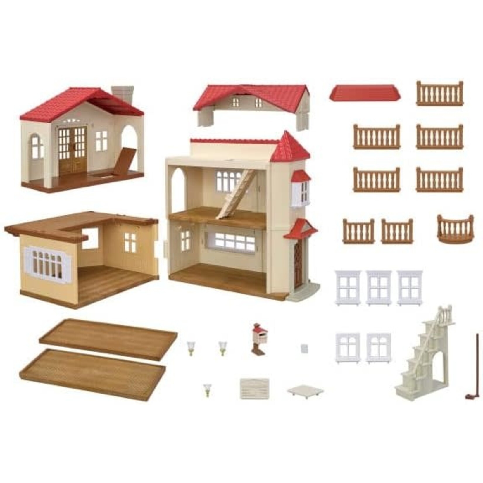 Calico Critters Red Roof Country Home Secret Attic Playroom
