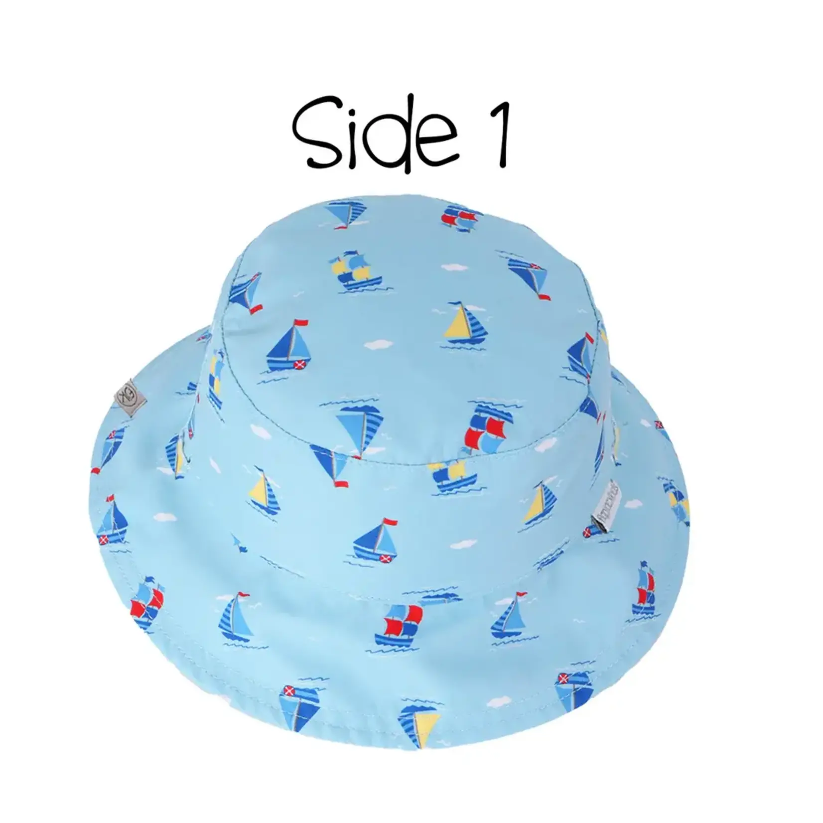 FlapJacks Sailboat/Submarine Reversible Patterned Sun Hat