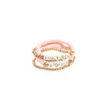 Pink Love Bracelets,  4pcs