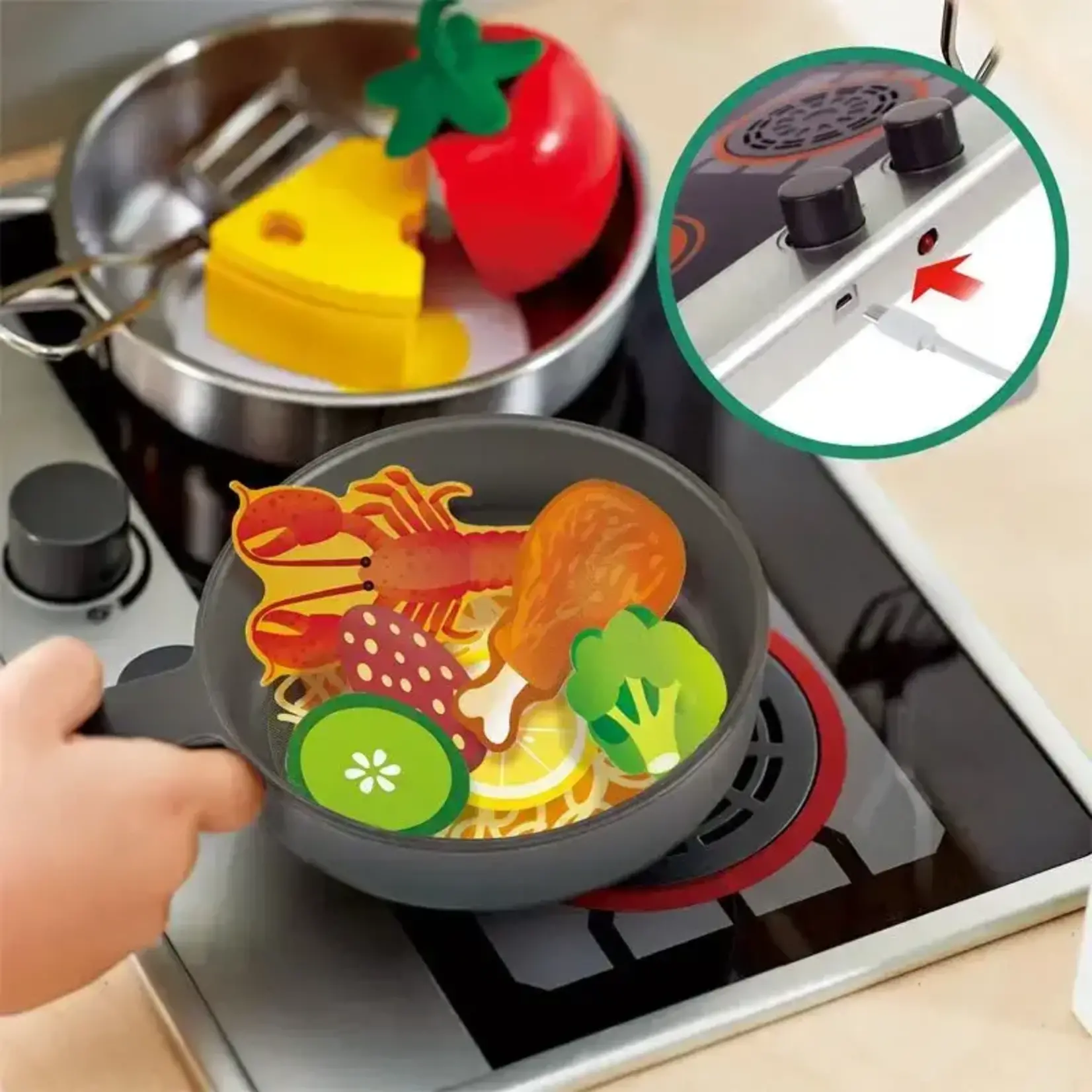 Hape Deluxe Kitchen Playset with Fan Fryer Stove