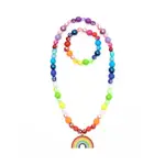 Double Rainbow Necklace & Bracelet Set, 2pc
