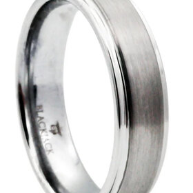 BLACKJACK (X)BJ TUNG SATN&HIGH P TUNGSTEN CARBIDE WITH SATIN BRUSH MIDDLE AND HIGH POLISH SIDES