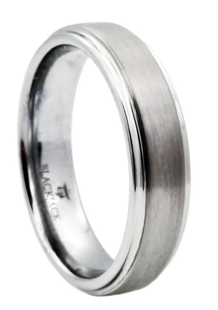 BLACKJACK (X)BJ TUNG SATN&HIGH P TUNGSTEN CARBIDE WITH SATIN BRUSH MIDDLE AND HIGH POLISH SIDES