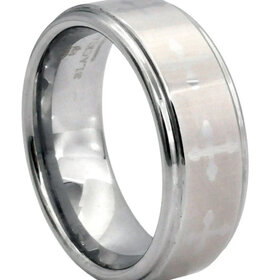 BLACKJACK (X)BJ TUNG CROSS RING TUNGSTEN CARBIDE MENS CROSS RING