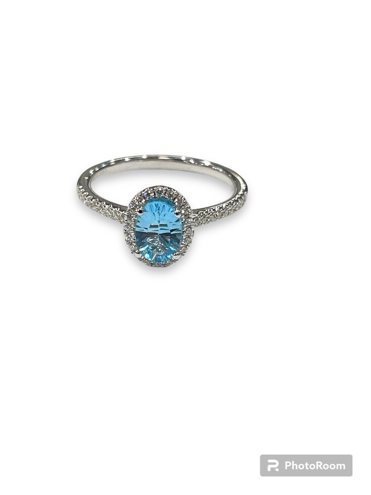 (R)BLTP .85CT OV 1/6CTW DIA 14KT WG HALO RING