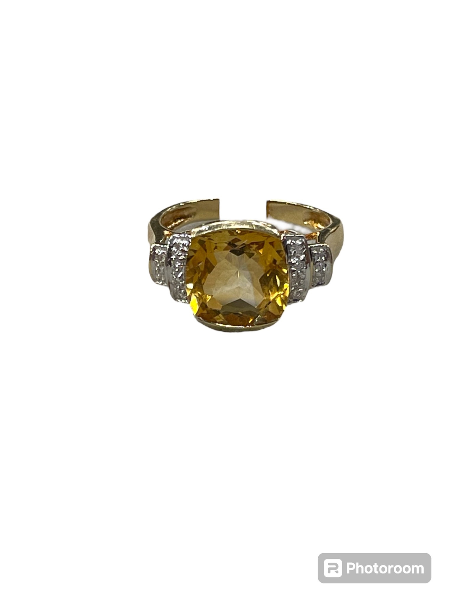 R)14KY 3.50CT CIT CUSH .07TW DIA RING - LUMOS R)14KY 3.50CT CIT CUSH .07TW DIA RING - LUMOS
