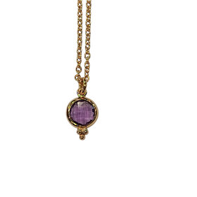 STEPHEN ESTELLE (Y)VERMEIL AMETHYST PENDANT