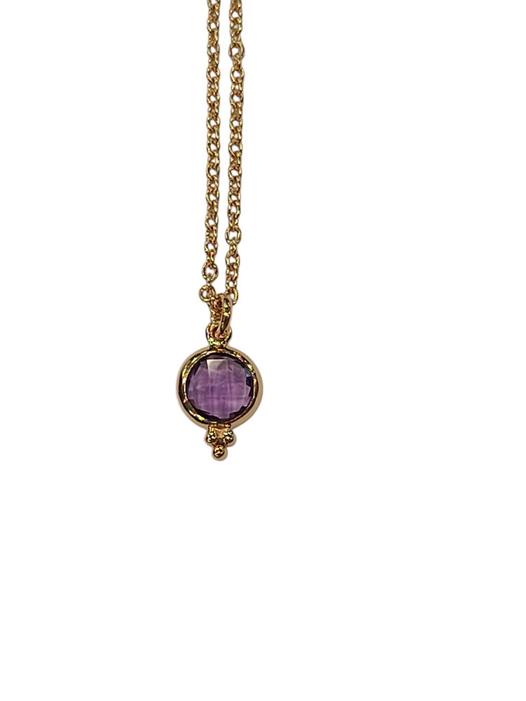 STEPHEN ESTELLE (Y)VERMEIL AMETHYST PENDANT