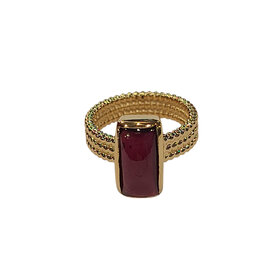 STEPHEN ESTELLE (Y)VERMEIL GARNET RING