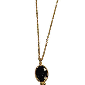 STEPHEN ESTELLE (Y)VERMEIL ONYX PENDANT NECKLACE