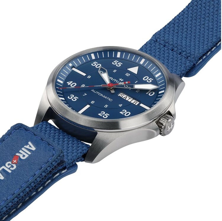 HAMILTON HAMILTON H64655941 PILOT KHAKI AUTOMATIC DAY-DATE AIR GLACIER 42MM SAPPHIRE CRYSTAL