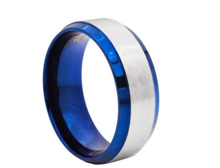 BLACKJACK (Y)BJ BLUE PLATED STEEL BRUSHED TT BAND