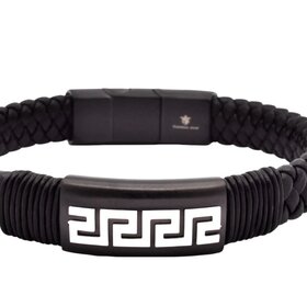 BLACKJACK (Y)SS BLACK LEATHER KEY BRACELET