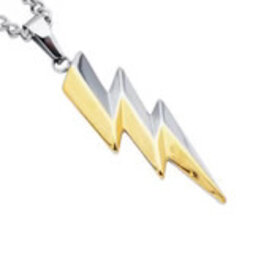 BLACKJACK (Y)BJ STAINLESS LIGHTING BOLT TWO TONE GOLD PLATED