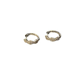 (Y)14KW 0.15CT DIA HUGGIE TWIST HOOPS