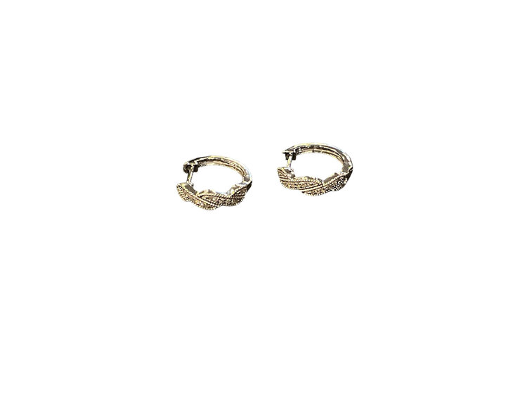 (Y)14KW 0.15CT DIA HUGGIE TWIST HOOPS