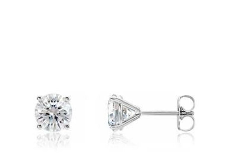 DS DESIGN INC. (Y)14K 1.25CT LG DIAMOND PUSH BACK STUDS