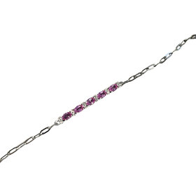 Roman + Jules (R)14K 0.14CT DIA 1.53CT PINK SAPPHIRE