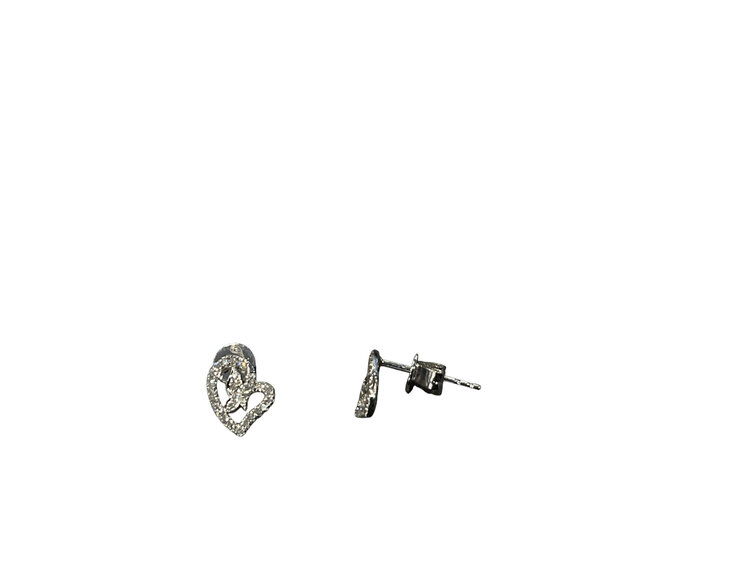 Roman + Jules (R)14K 0.13CT HEART AND BUTTERFLY STUDS