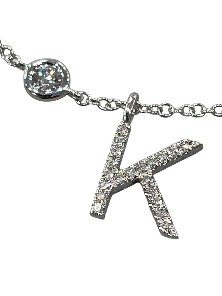 Roman + Jules (R)14K 0.09CT DIAMOND LETTER K PENDANT
