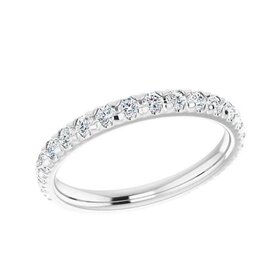 (Y)14KW 0.30CTW DIA SI/G QUALITY MINED DIAMONDS FRENCH SET WEDDING BAND