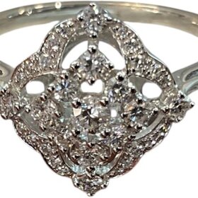 PRIMA NY (Y)14K 0.37DI ROUND DIAMOND FASHION RING 0.37CT FINGER SIZE 6.5