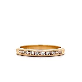 HJ NAMDAR (Y)14K 0.25CT 11 STONE DIAMOND BAND SIZE 8