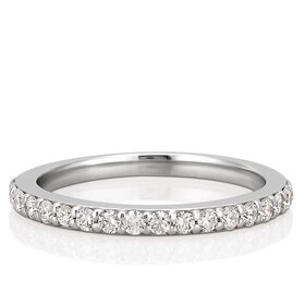 GEMDEK (Y)14KW 0.41CTW SHARED PRONG DIA WEDDING BAND