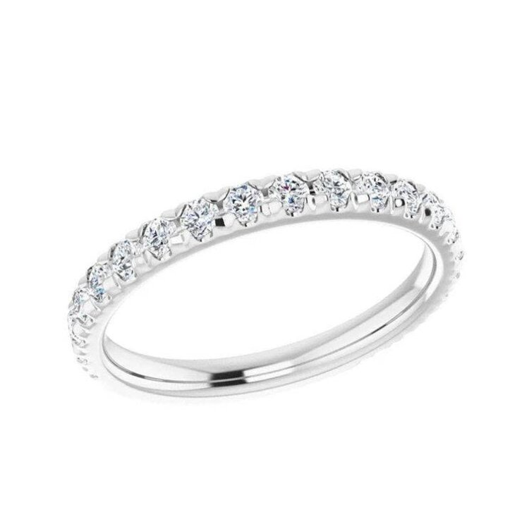 GEMDEK (Y)14KW 0.56CTW ROUNDED FOUR PRONG SET DIAMOND BAND