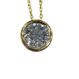 (Y)925 LAB 1.50CT LAB GROWN PENDANT BEZEL SET