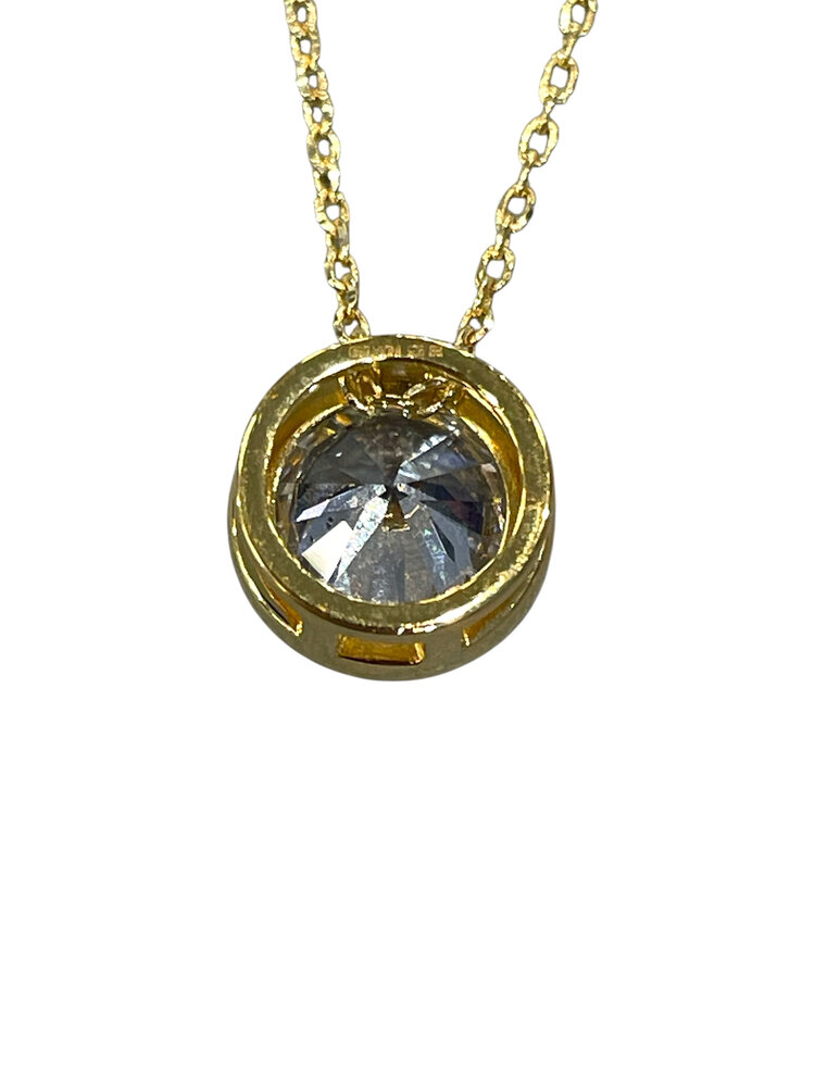 (Y)925 LAB 1.50CT LAB GROWN PENDANT BEZEL SET