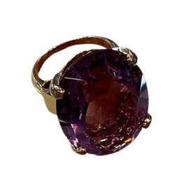 (R)14K AMETHYST RING 25X19MM
