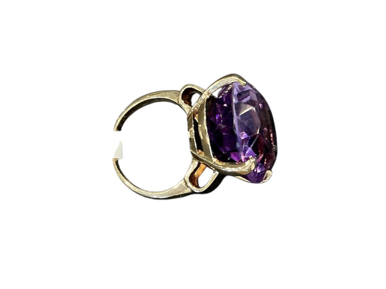 (R)14K AMETHYST RING 25X19MM