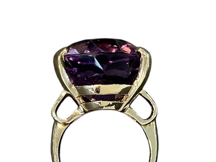(R)14K AMETHYST RING 25X19MM