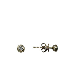 Roman + Jules (R)14K 0.15CT BEZEL SET DIAMOND STUDS IN 14K YELLOW GOLD