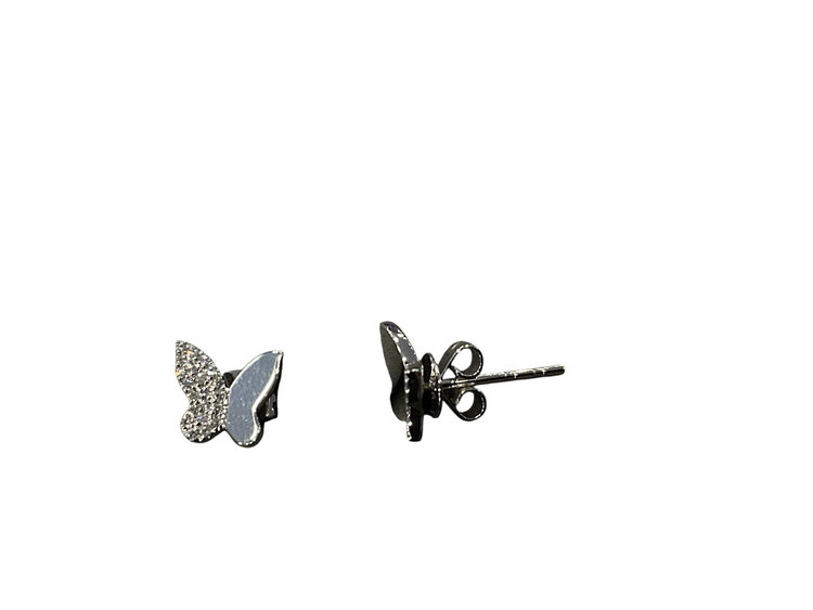 Roman + Jules (R)14KW 0.10CT BUTTERFLY STUDS