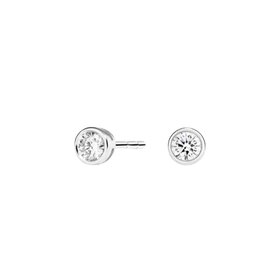 FJ KASHI (Y) 14K .33CT SI G/H BEZELED DIAMOND STUD EARRINGS