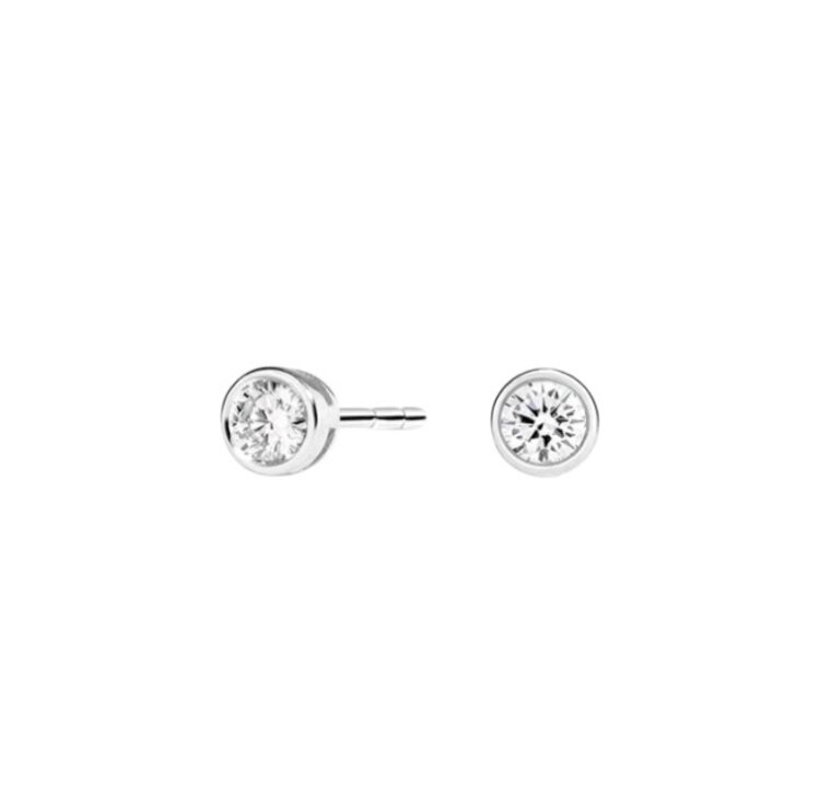 FJ KASHI (Y) 14K .33CT SI G/H BEZELED DIAMOND STUD EARRINGS