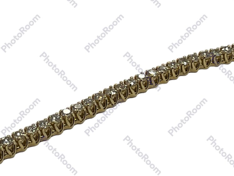 GEMDEK (Y)14K DIA 5 CT YELLOW GOLD DIAMOND TENNIS BRACELET