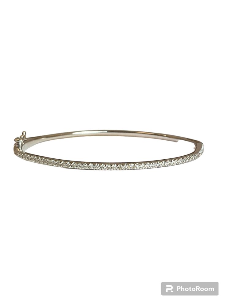 FJ KASHI (R) 14K .87CT DIAMOND BANGLE 55 DIAMONDS 1.5mm