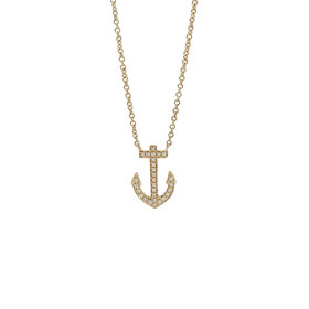 (Y) 14KY .11CT TDW ANCHOR NECKLACE