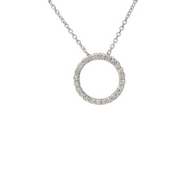 FJ KASHI (Y) 14K 1.53CT ETERNITY CIRCLE 21 DIAMOND PENDANT